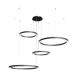 SOLANTO QUATRO Lampa wisząca Black Matt 2x60/2x90cm